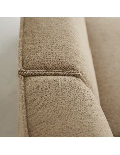 Banqueta modulable de 4 plazas de tela color cámel 2