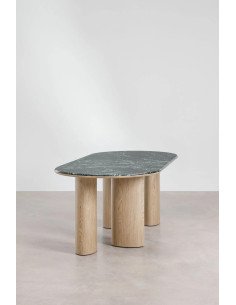 Dayana Oval Dining Table 220x100 cm in MDF and Marble