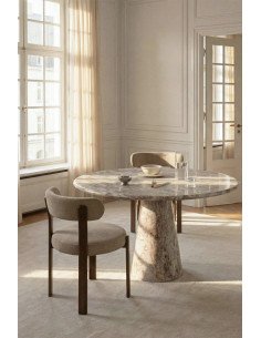 Alodia Round Dining Table 120 cm Diameter in Alodia Marble