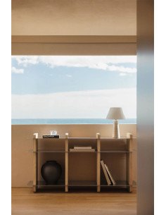 Aparador 150x40 cm en madera de mango y acero Tokyo 2