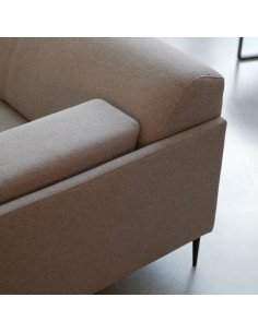 Sofá de tela ﻿gris topo de 2-3 plazas 2
